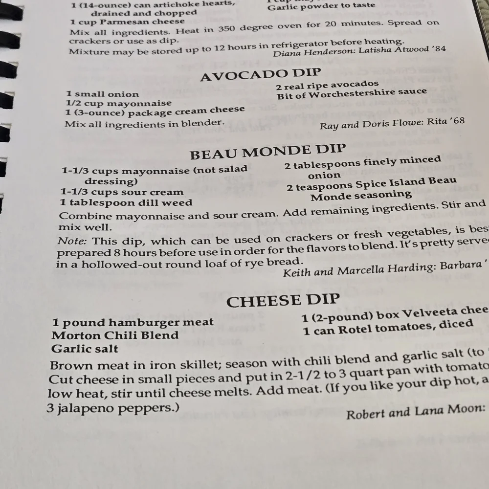 A+ in Cooking Spiral-Bound Recipe Book from a School Fundraiser USA